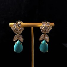 Vintage Gold-Tone Floral Patterned Wide Band Ring 14K or 10K — listing 2