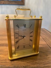 Vintage Lead Crystal Carriage-Style Mantel Clock with German Quartz Movement — listing 2