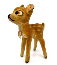 Steiff Bambi Mohair Reclining Fawn Deer #1323/35 with Ear Button & Yellow Tag — listing 5