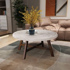 Woven Seagrass Table Lamp with Natural Linen Drum Shade — listing 6