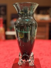 Miniature Emerald Green Glass Twin-Handled Urn Vase — listing 2