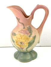 Hull Pottery Ewer Pitcher with Twisted Rope Handle, 1955 — listing 3