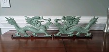 Chinese Carved Dragon Altar Table / Scroll-End Cabinet with Cloud-and-Dragon Relief Panels — listing 2