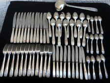 Silver Plated Flatware Canteen Set in Fitted Blue Case, Retailed by Roger Joly Lons-le-Saunier — listing 3