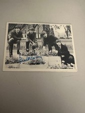 Vintage Beatles Black & White Trading Card with Blue 'Ringo Starr' Facsimile Signature (Donkey Photo) — listing 2