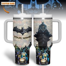 Batman Est. 1939 Glitter 40oz Tumbler with Handle and Yellow Lid — listing 2