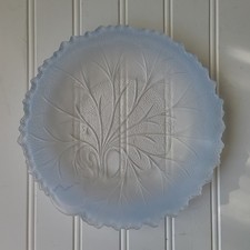 Indiana Glass Pebble Leaf Divided Relish Plate in Teal Blue — listing 5