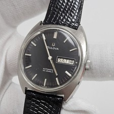 automatic day date Vintage Bulova 23 Jewels Automatic Day-Date Wristwatch with Pink Dial