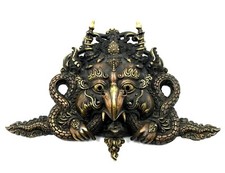 Balinese Brass Garuda Vishnu Trench-Art Sculpture on 76mm M48 Shell Casing Base