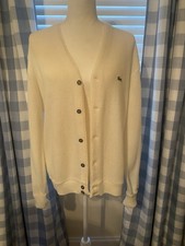 Vintage 1950s-60s Hi-Bulk Orlon Cream Short Sleeve Knit Sweater Top