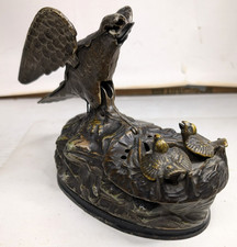 Antique Cast Iron 'Eagle and Eaglets' Mechanical Bank