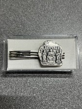 Vintage Gold Tone Figural Tie Bar Clip with 3D Character Figure