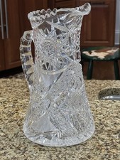 Cut Crystal Pitcher / Creamer with Pinwheel and Fan Motif — listing 5