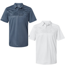 adidas Men's Golf Polo Shirt, Gray with Allover Logo Print, Size XL — listing 4