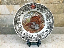 Queen's "Majestic Beauty" Turkey Transferware Coupe Bowl (Brown/Multicolor) — listing 4