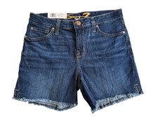 Seven 7 Women's Blue Denim Cuffed Shorts, Size 8 — listing 5
