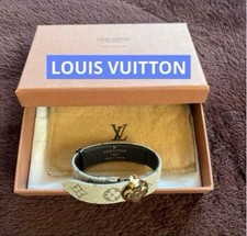 Louis Vuitton-Style Nanogram Monogram Thin Bangle Bracelet — listing 4