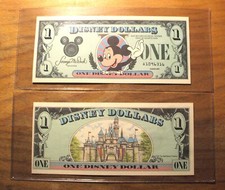 1987 Disney Dollars Series A $1 and $5 Set (Backs, First Series) — listing 2