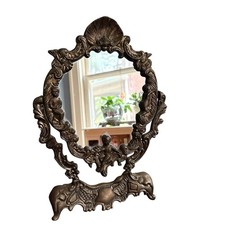 1980s Six-Drawer Double Dresser with Arched Mirror, Oak Laminate — listing 4