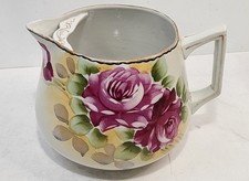 Antique Hand-Painted Nippon Porcelain Handled Nut/Bonbon Dish with Rose Cartouches — listing 5