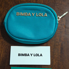 Bimba y Lola Navy Nylon Zip Pouch / Cosmetic Bag with Circular Logo Charm — listing 2