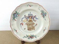 Longchamp French Faience Cereal Bowl with Breton Couple Decor