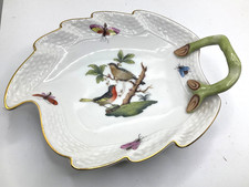 Herend Rothschild Bird (Rothschild Oiseaux) Two-Handled Covered Urn / Mantel Vase Blue Herend shield mark with 'RO' patter — listing 5