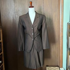Kasper A.S.L. Black Double-Breasted Skirt Suit, Size 4 — listing 6
