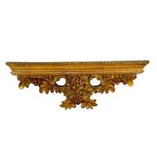 Vintage Italian Giltwood Wall Sconce Shelf / Candle Bracket — listing 3