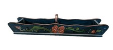 Vintage Scandinavian Folk Art Hand-Painted Rosemaling Round Plank-Top Table — listing 6