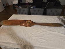 Antique Wood Airplane Propeller, Sensenich Bros. Lititz PA, 6'4" Two-Blade with Green Metal-Tipped Edges — listing 5