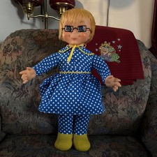 Vintage Mattel Miss Beasley Talking Doll (Non-Working, Blue Polka Dot Outfit) — listing 4