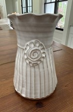 Handcrafted Ribbed Studio Pottery Vase, Rustic Brown Tenmoku-Style Glaze, 5" Tall