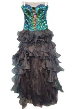 Sherri Hill Black Sequin Sleeveless V-Neck Gown