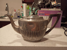Rococo Revival Silver-Plated Moroccan-Style Teapot with Repoussé Body and Bud Finial — listing 4