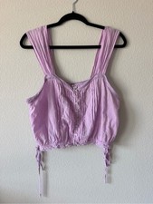 Women's Pink Crochet Lace Sleeveless Boho Tank Top — listing 6