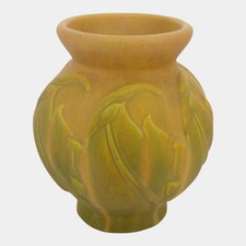 Roseville Pottery Early Velmoss Vase 138-12 — listing 5
