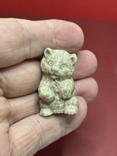 Wade Whimsies Miniature Porcelain Kitten with Yarn Figurine, Light Brown, 1" Tall — listing 4