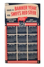 1914 Swift's Fertilizers Advertising Pocket Memo Book / Calendar Booklet
