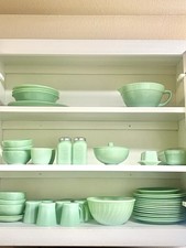 Vintage Jadeite Glassware Cabinet Collection - Fire King & Jeannette Mixed Lot — listing 6