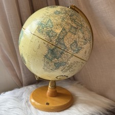 Vintage Desktop World Globe on Metal Dual-Axis Stand — listing 2