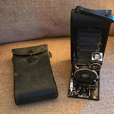 Kodak No. 3A Autographic Folding Pocket Camera with Leather Case