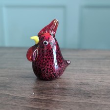 Murano Art Glass Rooster/Bird Figurine with Gold Leaf and Millefiori Murrine No mark at all — listing 5