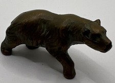 Miniature Cold-Painted Bronze Bear Figurine, 2 inch, Brass/Patina Finish — listing 5