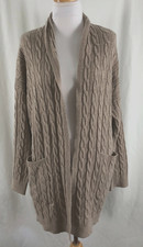 Andrea Jovine Wool Blend Ribbed Knit Cardigan, Charcoal Marled, Size XS — listing 2