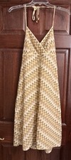 Zigzag Chevron Knit Halter Dress with Orange Tassel Fringe Hem — listing 5