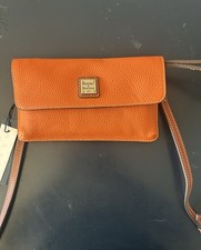 Vintage Dooney & Bourke All-Weather Leather Tan Flap Crossbody Bag — listing 4