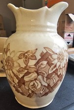 Pair of Victorian-Style Blue Transferware Mantle Ewers with Pastoral Courting Scenes — listing 2