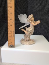 Resin Flower Fairy Figurine with Wire-and-Bead Butterfly Wings — listing 5