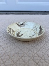 Antique Footed Teacup & Saucer with Gray Seaweed/Fern Transferware Pattern — listing 5